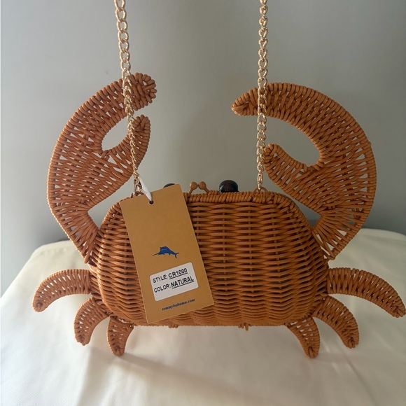 Tommy Bahama Handbags - Tommy Bahama Natural Woven Crab Crossbody Bag
